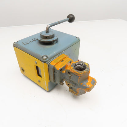 Maxon 115V Manual Shut Off Valve Nat LP Gas Light Oil 1" NPT