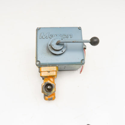 Maxon 115V Manual Shut Off Valve Nat LP Gas Light Oil 1" NPT