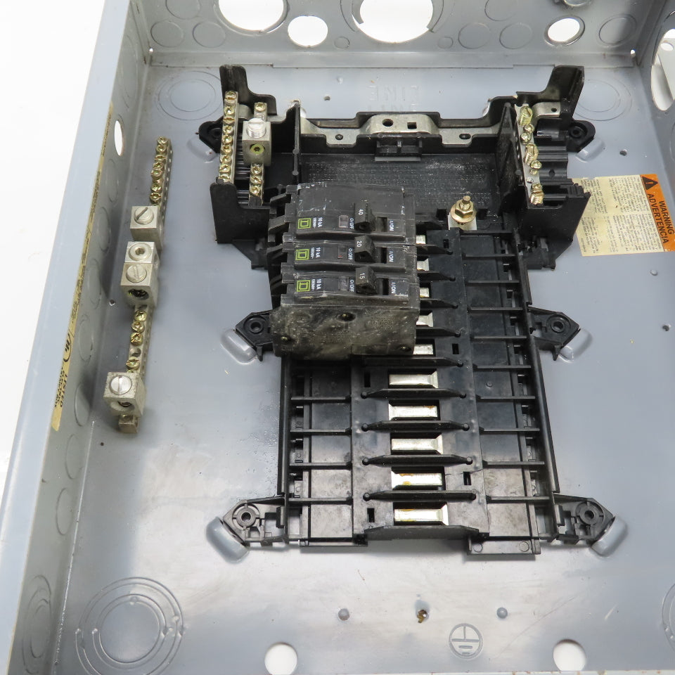 Square D BX18B/K Type QO 125A 20 Circuit Load Center Box 1PH 3 Breakers 240V Max