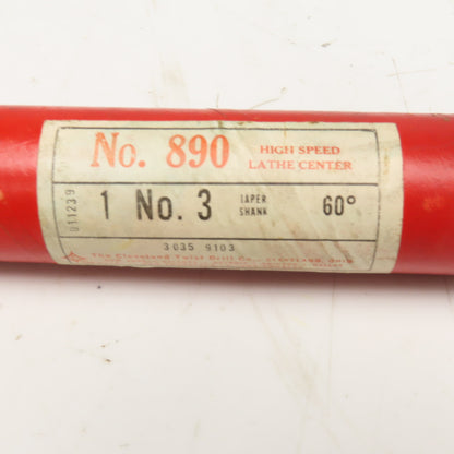 Cleveland Twist Drill No 3 60° Lathe Dead Center Taper Shank NOS