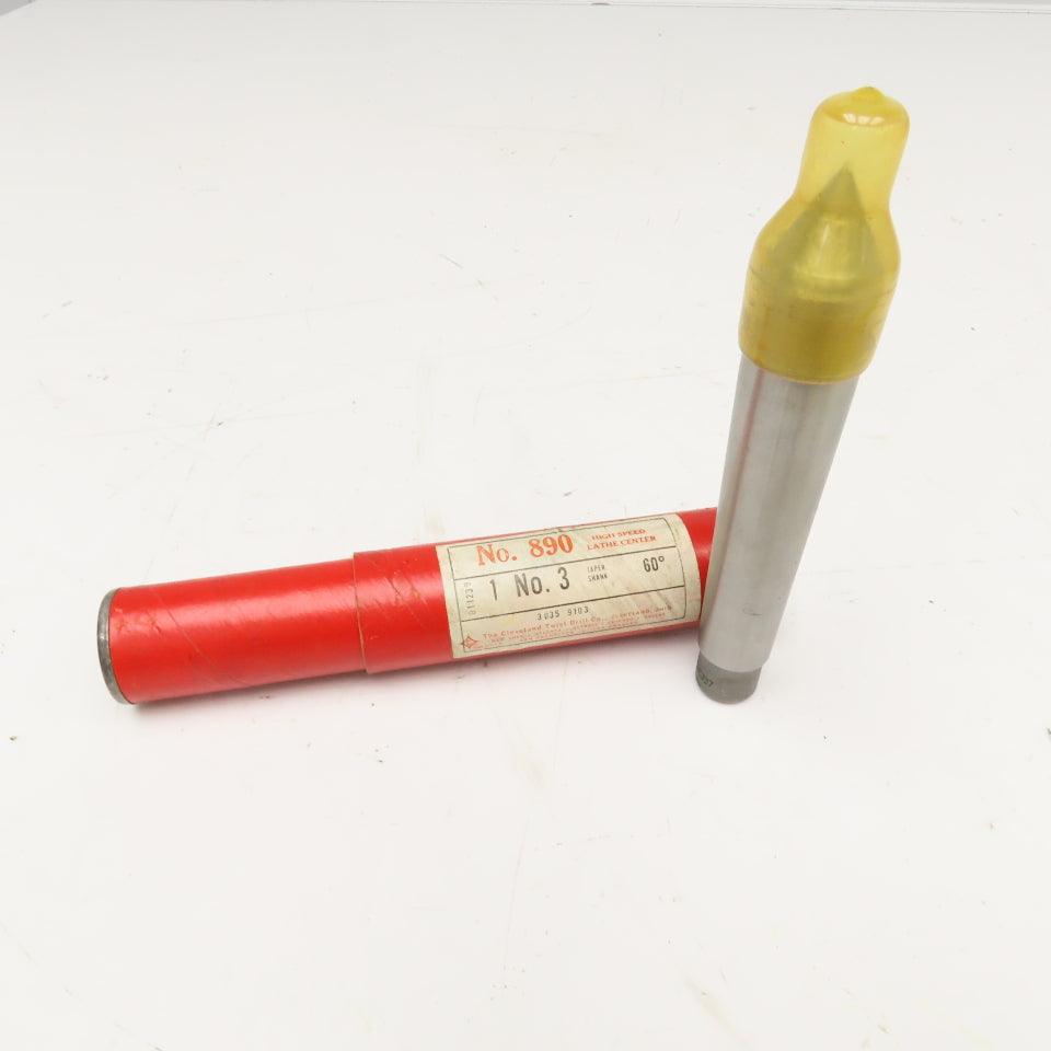 Cleveland Twist Drill No 3 60° Lathe Dead Center Taper Shank NOS