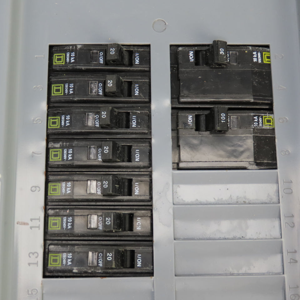 Square D BX38A Type QO 225A 42 Circuit Load Center Box 1PH 9 Breakers 240V Max
