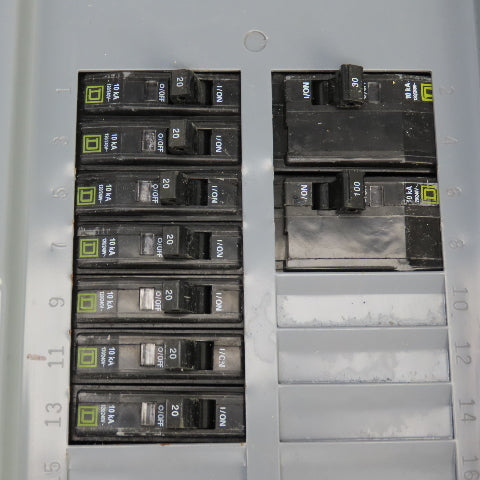 Square D BX38A Type QO 225A 42 Circuit Load Center Box 1PH 9 Breakers 240V Max
