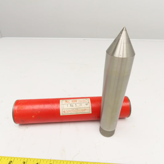 Cleveland Twist Drill No. 5 890 60° Lathe Dead Center Taper Shank