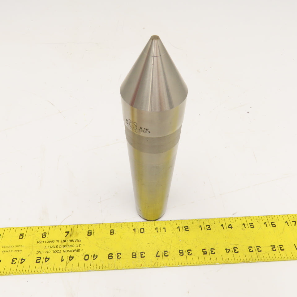 Cleveland Twist Drill No. 5 890 60° Lathe Dead Center Taper Shank Blunt End