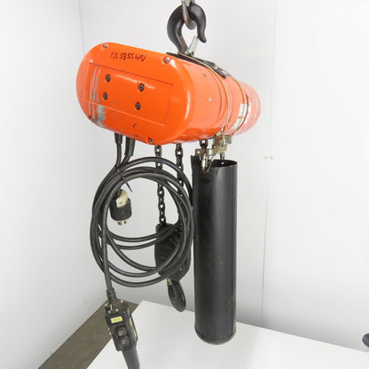 CM Lodestar Model RR 2 Ton 4000LB Electric Chain Hoist 15' Lift 16FPM 208-480V