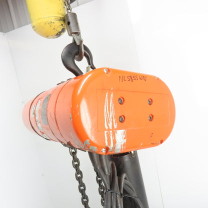 CM Lodestar Model RR 2 Ton 4000LB Electric Chain Hoist 15' Lift 16FPM 208-480V