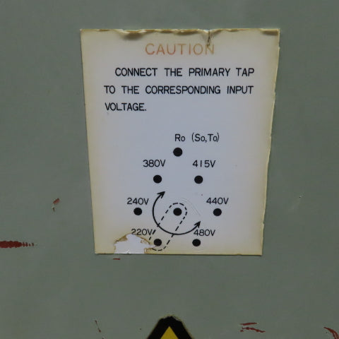 Kyoto A3H-125-MB 15kVA 3-Phase Transformer Pri 380/415/220/240/480V Sec 200/220V