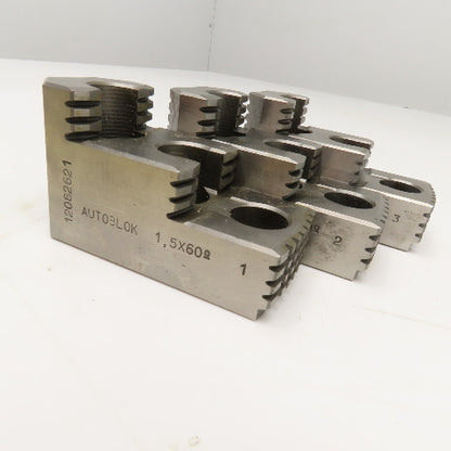 Autoblok 12082621 100 x 45 x 56mm Tall Serrated Hard Top Chuck Jaw 1,5 x 60° Set