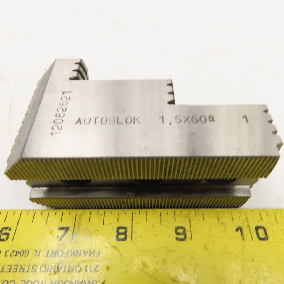 Autoblok 12082621 100 x 45 x 56mm Tall Serrated Hard Top Chuck Jaw 1,5 x 60° Set