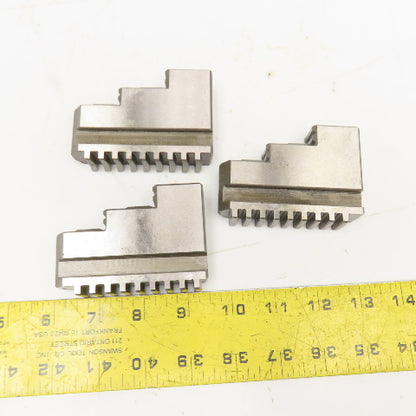 85 x 22 x61mm Tall Hard Top Scroll Chuck Jaw Set Of 3