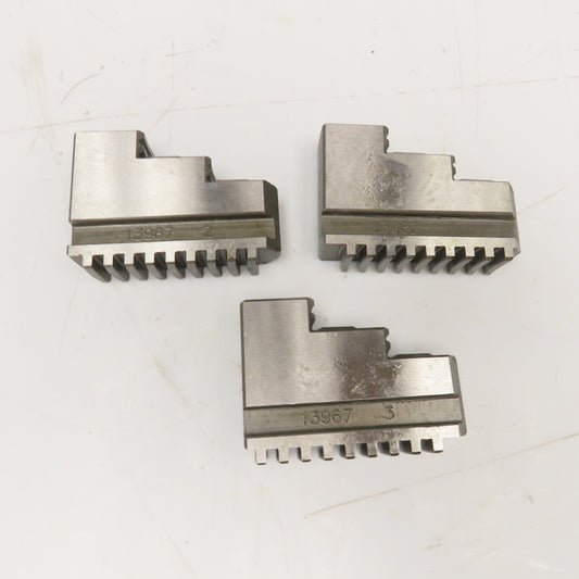 85 x 22 x61mm Tall Hard Top Scroll Chuck Jaw Set Of 3