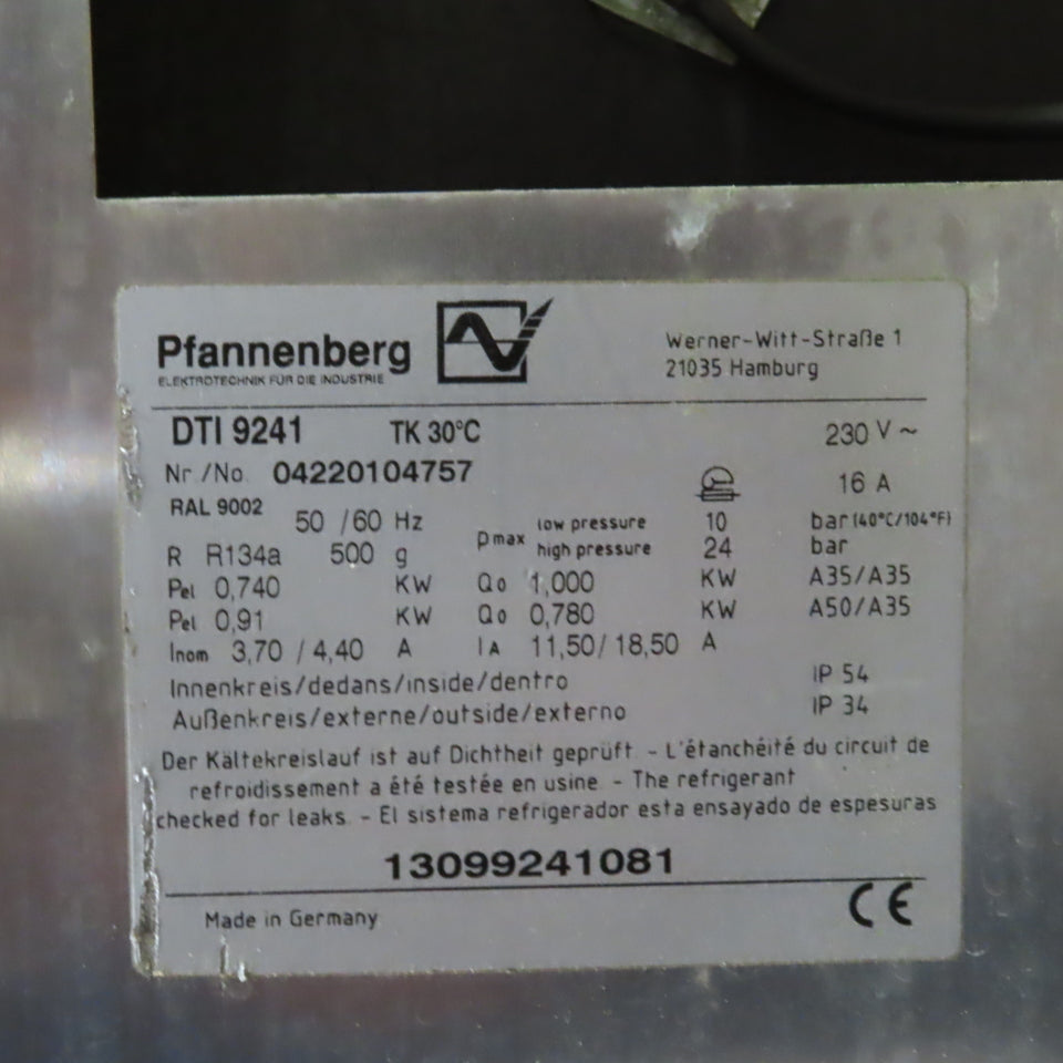 Pfannenberg DTI 9241 1000W Electrical Enclosure Cooling Unit 230V 16A