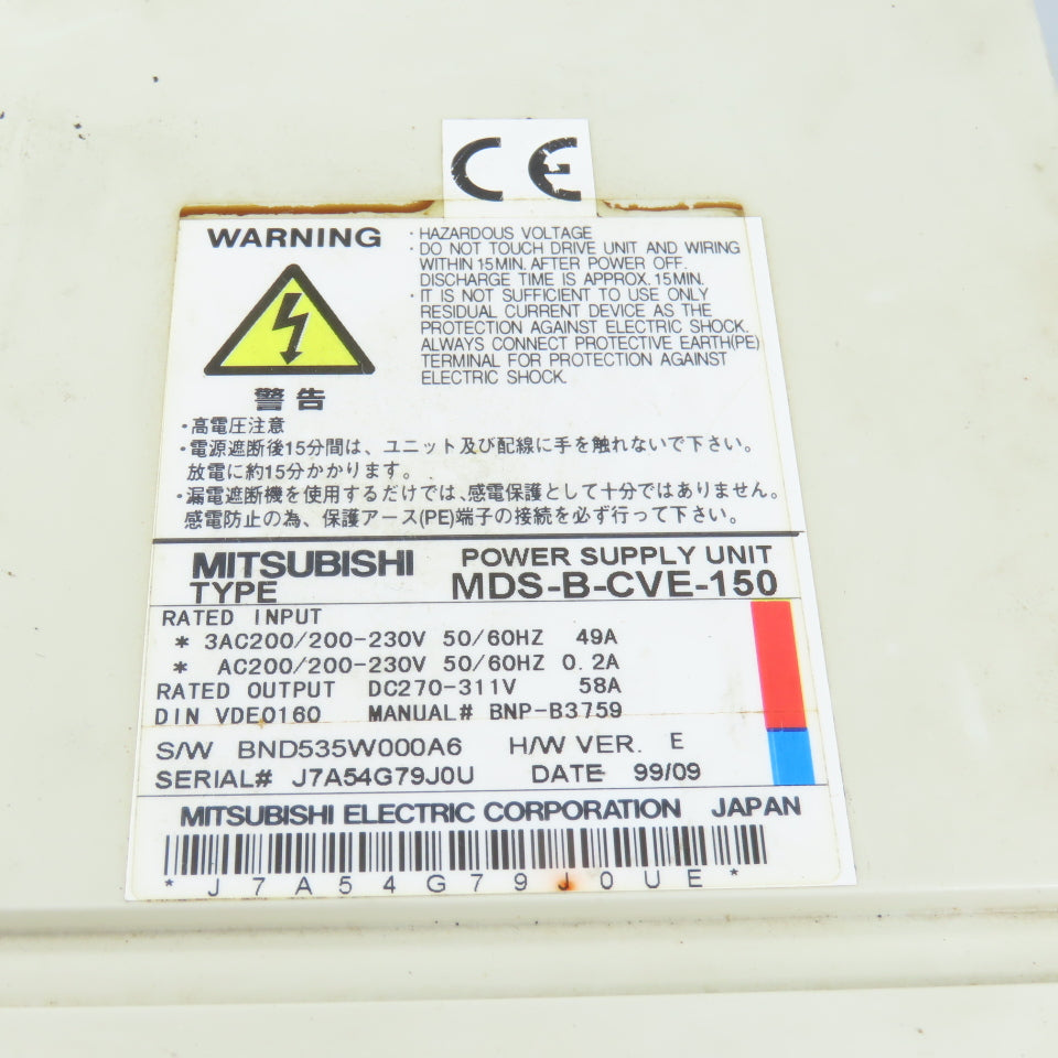 Mitsubishi MDS-B-CVE-150 Power Supply Unit