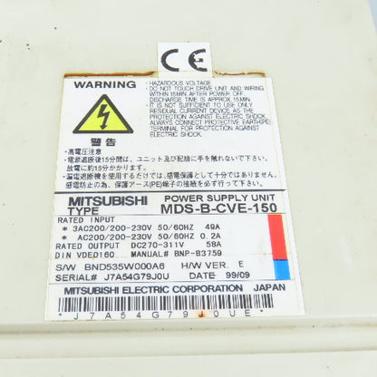 Mitsubishi MDS-B-CVE-150 Power Supply Unit