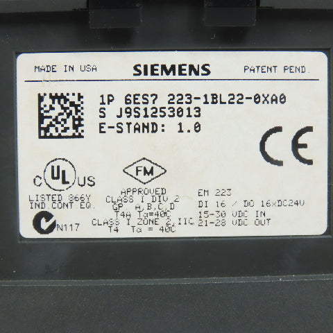 Siemens 6ES7 223-1BL22-0XA0 Digital I/O Module EM 223 DC/DC