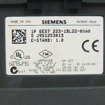 Siemens 6ES7 223-1BL22-0XA0 Digital I/O Module EM 223 DC/DC