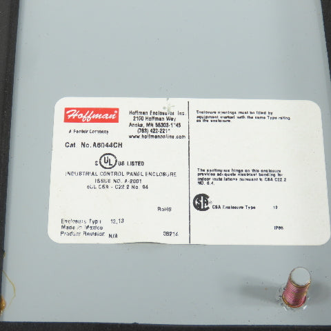 Hoffman A6044CH 4" x 4" x 6" Electrical Junction Box W/ 700-HA32A1 Relay