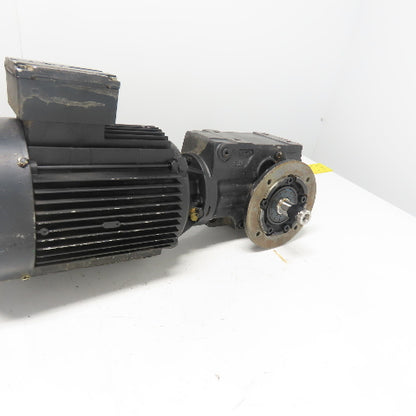 SEW-Eurodrive KF37 DV100M4/TF 5.36 Ratio Gear Motor 240/460V 3PH 319RPM 2.2kW
