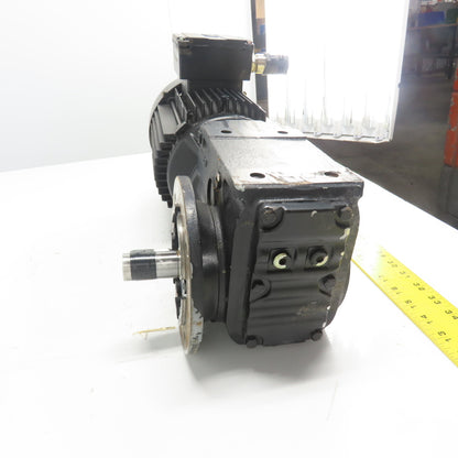 SEW-Eurodrive KF37 DV100M4/TF 5.36 Ratio Gear Motor 240/460V 3PH 319RPM 2.2kW