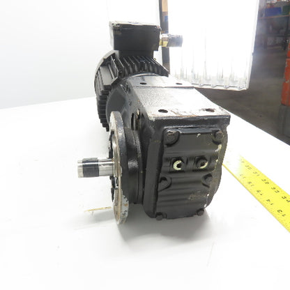 SEW-Eurodrive KF37 DV100M4/TF 5.36 Ratio Gear Motor 240/460V 3PH 319RPM 2.2kW