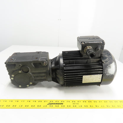 SEW-Eurodrive KF37 DV100M4/TF 5.36 Ratio Gear Motor 240/460V 3PH 319RPM 2.2kW