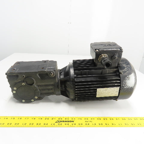SEW-Eurodrive KF37 DV100M4/TF 5.36 Ratio Gear Motor 240/460V 3PH 319RPM 2.2kW
