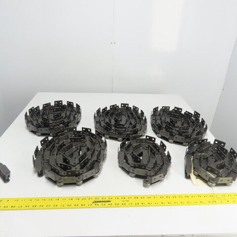 Tsubaki RF03075R 1LA2 Conveyor Chain Double Pitch 6 Pieces 595"OAL Length P=75mm