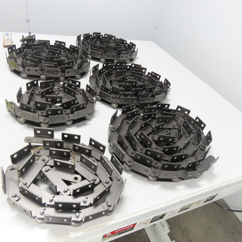 Tsubaki RF03075R 1LA2 Conveyor Chain Double Pitch 6 Pieces 595"OAL Length P=75mm