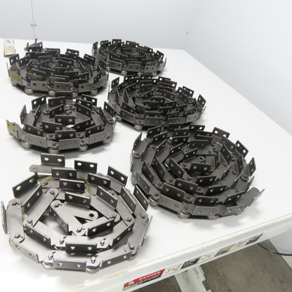 Tsubaki RF03075R 1LA2 Conveyor Chain Double Pitch 6 Pieces 595"OAL Length P=75mm