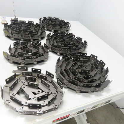Tsubaki RF03075R 1LA2 Conveyor Chain Double Pitch 6 Pieces 595"OAL Length P=75mm