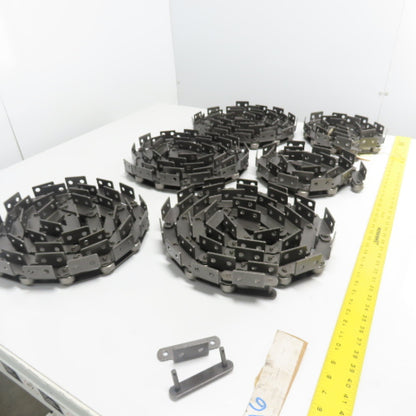 Tsubaki RF03075R 1LA2 Conveyor Chain Double Pitch 6 Pieces 595"OAL Length P=75mm