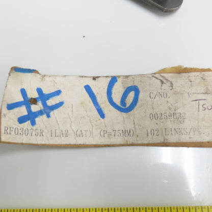 Tsubaki RF03075R 1LA2 Conveyor Chain Double Pitch 6 Pieces 595"OAL Length P=75mm
