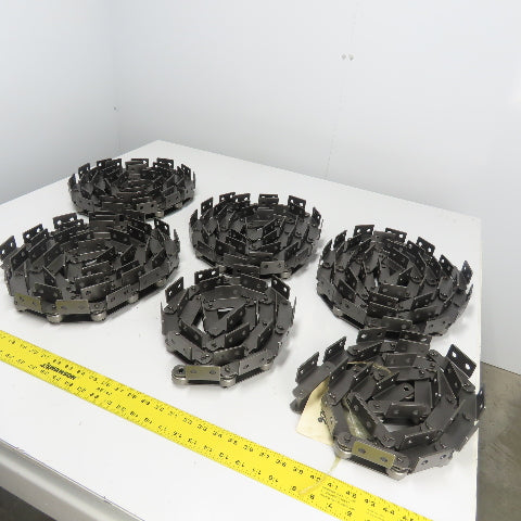 Tsubaki RF03075R 1LA2 Conveyor Chain Double Pitch 6 Pieces 595"OAL Length P=75mm