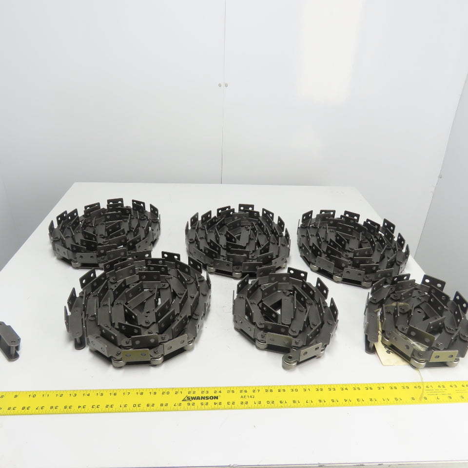Tsubaki RF03075R 1LA2 Conveyor Chain Double Pitch 6 Pieces 595"OAL Length P=75mm