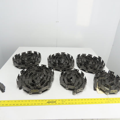 Tsubaki RF03075R 1LA2 Conveyor Chain Double Pitch 6 Pieces 595"OAL Length P=75mm