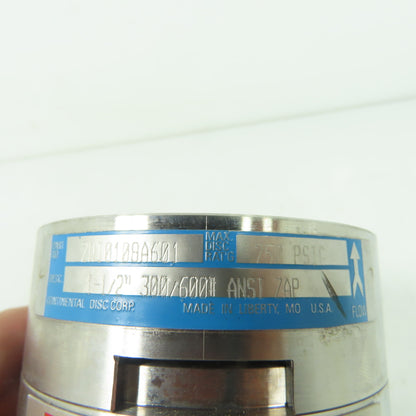 Continental Disk ZWI0108A601 1-1/2" Rupture Disc 250PSIG 300/600# ANSI ZAP
