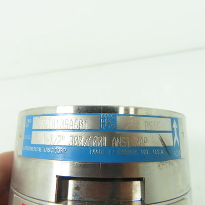 Continental Disk ZWI0108A601 1-1/2" Rupture Disc 250PSIG 300/600# ANSI ZAP