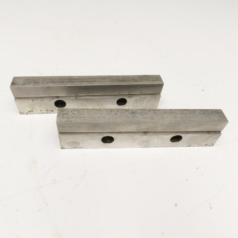 9" x 2" x 1" Thick Hardened Steel Machinist Vise Jaw Set 100mm Hole Center 2pc