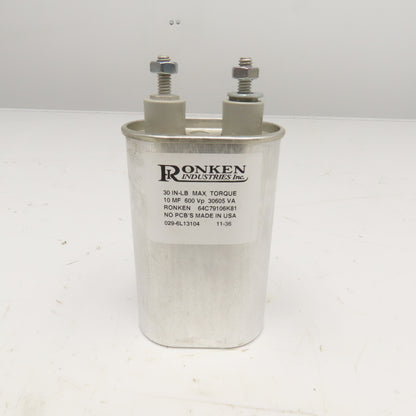 Ronken 64C79106K81 Enersys Battery Charger Capacitor 10mF 600VP