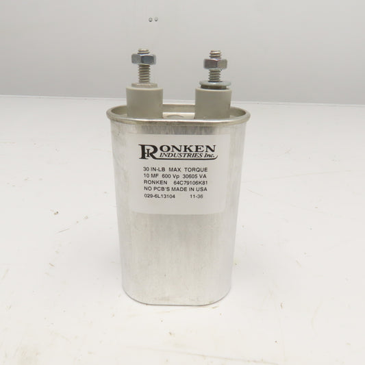 Ronken 64C79106K81 Enersys Battery Charger Capacitor 10mF 600VP