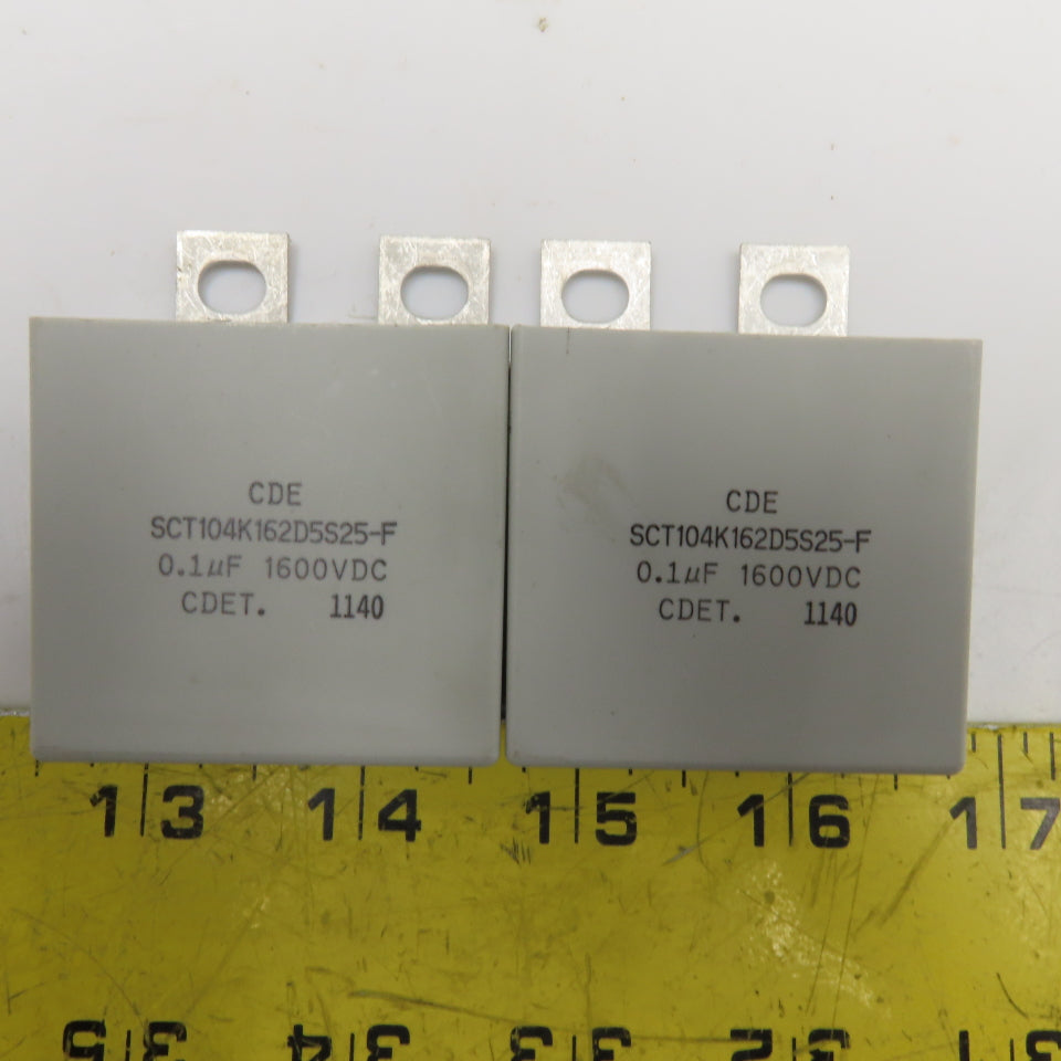 CDE SCT104K162D5S25-F 0.1uF 1600VDC Capacitor Lot Of 2