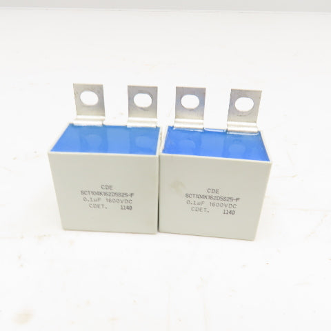 CDE SCT104K162D5S25-F 0.1uF 1600VDC Capacitor Lot Of 2