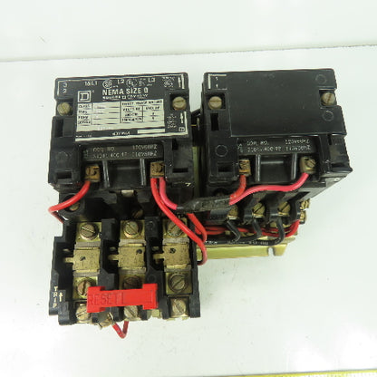 Square D 8736 5HP Nema Size 0 Motor Starter 600V 3Ph 110V Coil