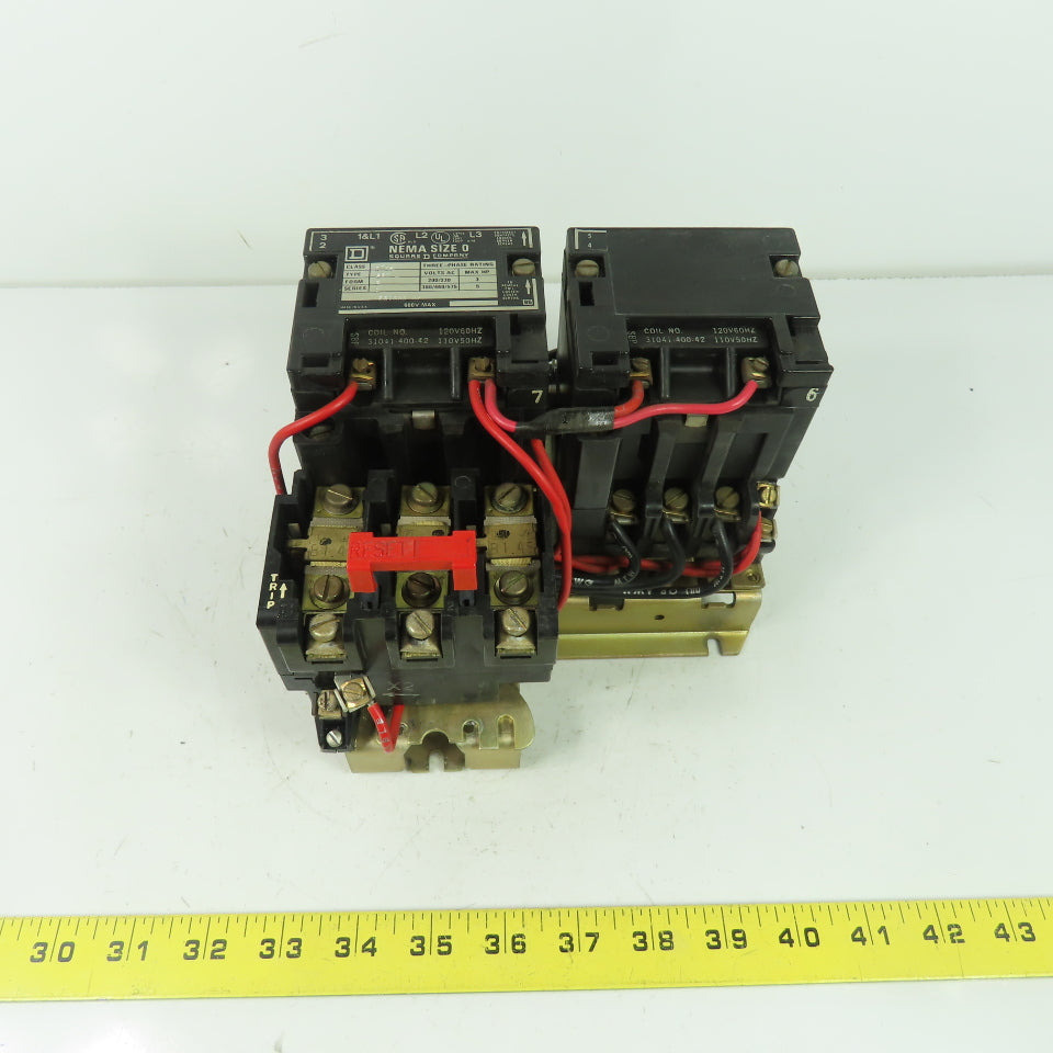 Square D 8736 5HP Nema Size 0 Motor Starter 600V 3Ph 110V Coil