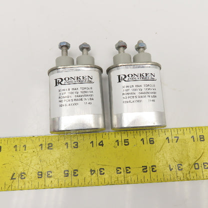 Ronken 64A85504K81 .5MF 1500Vp 12360VA Capacitor Lot Of 2