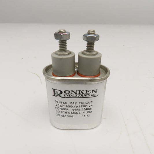 Ronken 64A81254K81 .25MF 1000Vp 11385VA Capacitor