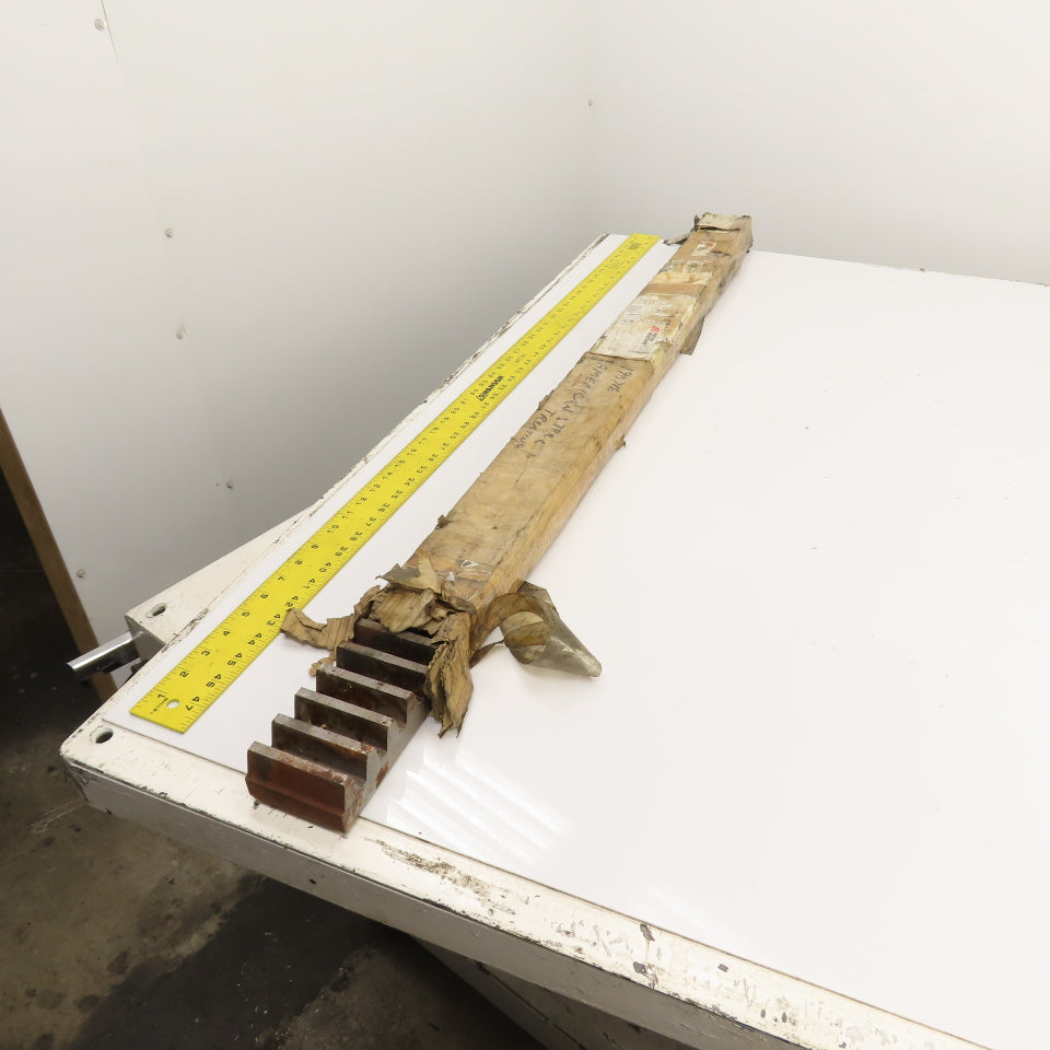 Browning 4NSR3X1 1/2 Steel Gear Rack 3 DP 14.5° Pressure Angle 3" Wide 4' Long