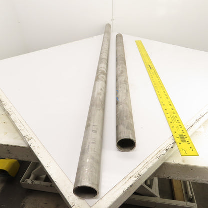 SA312 SCH 40S TP304 2" Stainless Steel Pipe 72" & 48" Lot Of 2