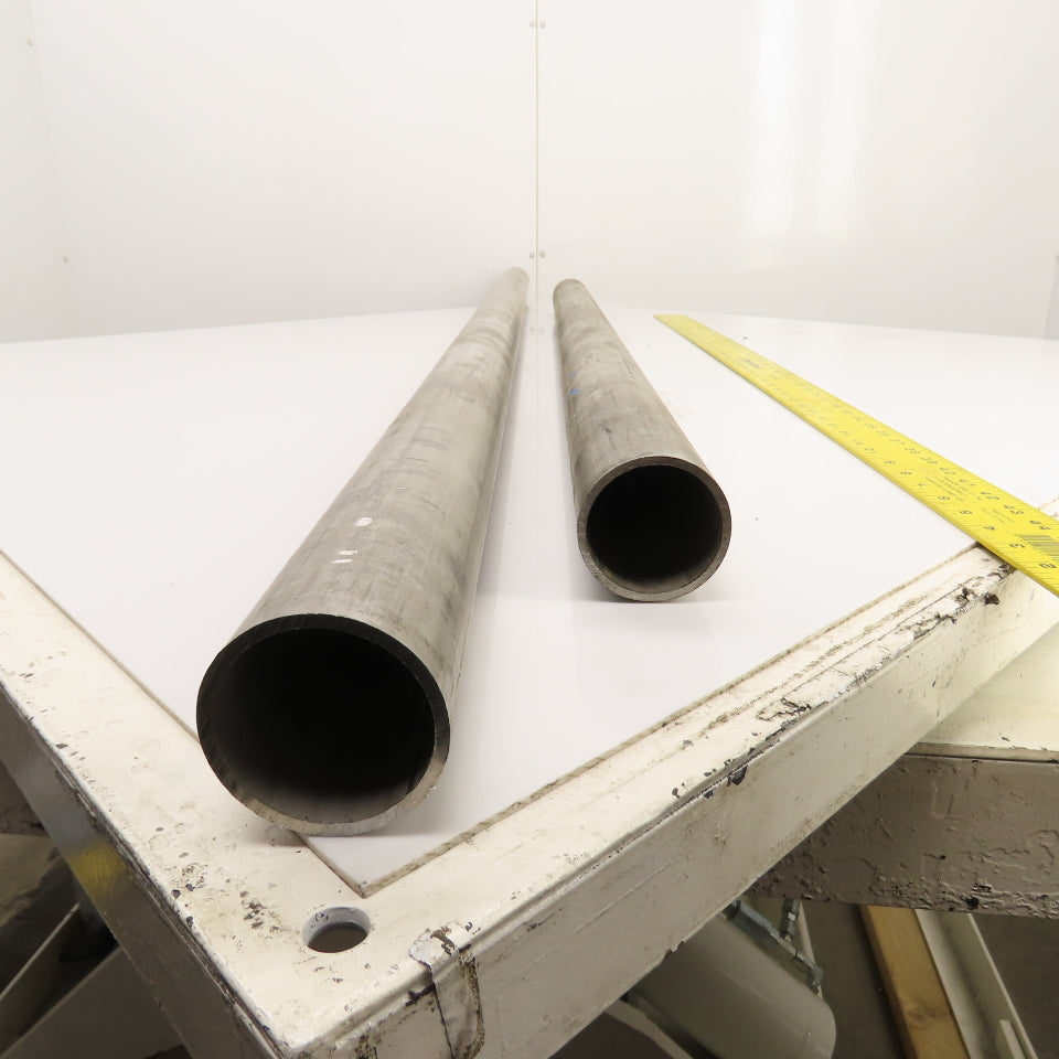SA312 SCH 40S TP304 2" Stainless Steel Pipe 72" & 48" Lot Of 2